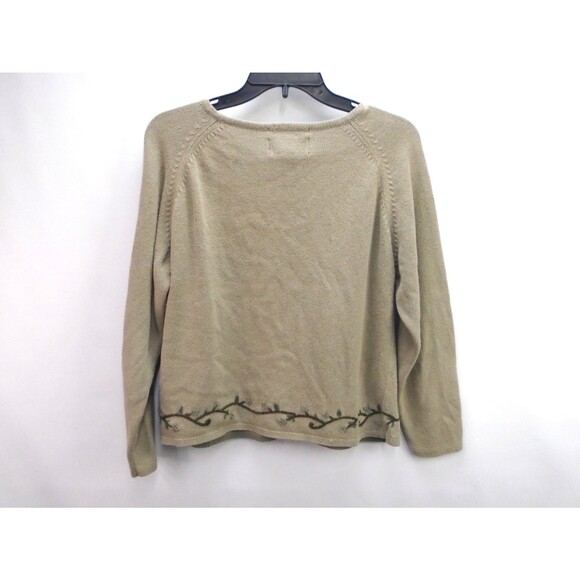 Vintage Eddie Bauer Legend Women Sz L Cottage Grove Cardigan Embroidered Floral - Picture 6 of 7